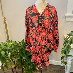 Victoria’s Secret Vintage 90s Rose Sheer Nightgown Dress Gold Label